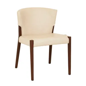 Sketch Ronda Upholstered Dining Chair - Limestone Leather - Smoked Oak by Sketch, a Chairs for sale on Style Sourcebook