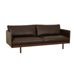 Tolv Pensive 2 Seater Sofa - Cigar Leather - Smoked Oak by Tolv, a Sofas for sale on Style Sourcebook