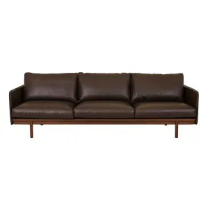 Tolv Pensive 3 Seater Sofa - Cigar Leather - Smoked Oak by Tolv, a Sofas for sale on Style Sourcebook