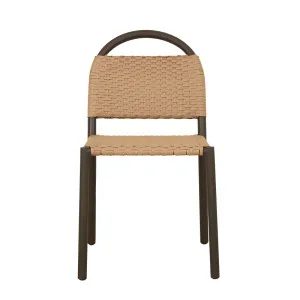 Jules Woven Outdoor Dining Chair - Safari Weave - Espresso by GlobeWest, a Outdoor Chairs for sale on Style Sourcebook