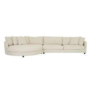 Hugo Tonda Left Chaise Set - Noyack Salt by GlobeWest, a Sofas for sale on Style Sourcebook