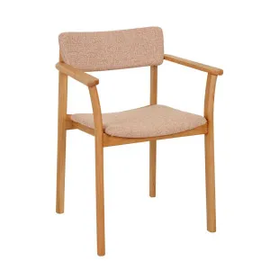 Sketch Poise Upholstered Back Armchair - Woven Red Clay - Light Oak by Sketch, a Chairs for sale on Style Sourcebook