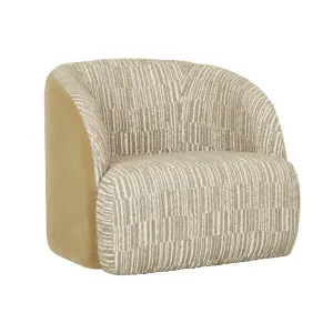 Kennedy Beckett Sofa Chair - Mushroom Weave - Thyme Velvet by GlobeWest, a Chairs for sale on Style Sourcebook