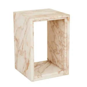 Ponte Side Table - Golden White Marble by GlobeWest, a Bedside Tables for sale on Style Sourcebook