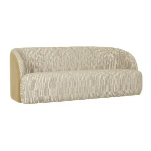 Kennedy Beckett 3 Seater Sofa - Mushroom Weave - Thyme Velvet by GlobeWest, a Sofas for sale on Style Sourcebook