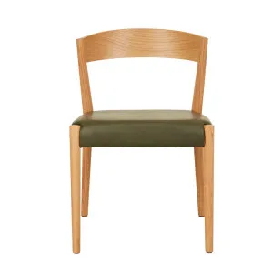 Sketch Ronda Dining Chair - Kale Leather - Light Oak by Sketch, a Chairs for sale on Style Sourcebook