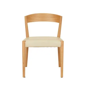 Sketch Ronda Dining Chair - Limestone Leather - Light Oak by Sketch, a Chairs for sale on Style Sourcebook