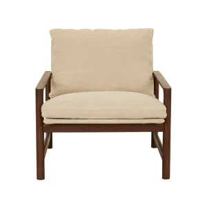 Natadora Troubadour Occasional Chair - Jute Linen - Smoked Oak by Natadora, a Chairs for sale on Style Sourcebook