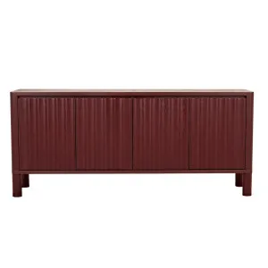 Oliver Fluted Buffet - Burgundy by GlobeWest, a Sideboards, Buffets & Trolleys for sale on Style Sourcebook