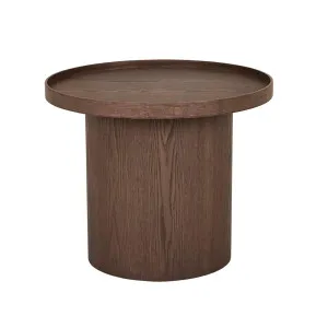 Classique Pedestal Side Table - Smoked Ash by GlobeWest, a Side Table for sale on Style Sourcebook