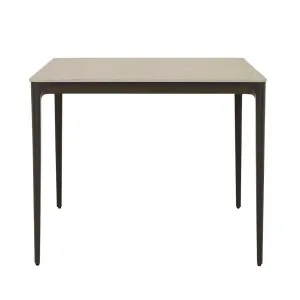 Portsea Classic Square Dining Table - Grey Stone - Charcoal Aluminium by GlobeWest, a Tables for sale on Style Sourcebook