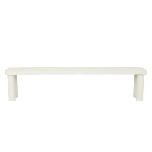 Frankie Outdoor Bench Seat - Aluminium White by GlobeWest, a Outdoor Benches for sale on Style Sourcebook