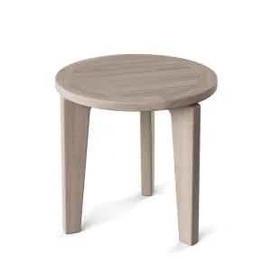 Montana Round Side Table - Aged Teak by GlobeWest, a Tables for sale on Style Sourcebook