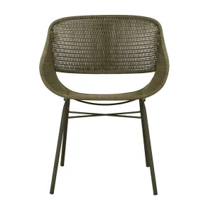 Cabana Curve Dining Armchair - Moss by GlobeWest, a Outdoor Chairs for sale on Style Sourcebook