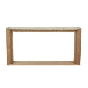 Floyd Shelf Console - Matt Brown Vein Marble - Natural Ash Veneer by GlobeWest, a Console Table for sale on Style Sourcebook