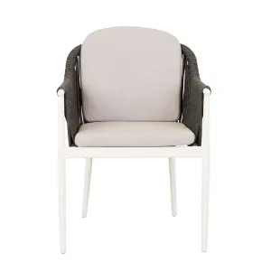 Delphi Dining Armchair - Ash - Charcoal Rope by GlobeWest, a Outdoor Chairs for sale on Style Sourcebook