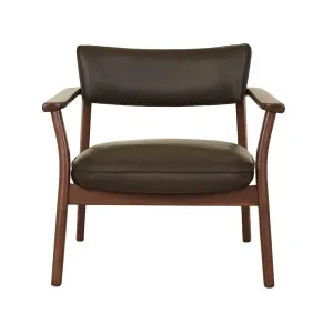 Sketch Poise Occasional Chair - Cigar Leather - Smoked Oak by Sketch, a Chairs for sale on Style Sourcebook