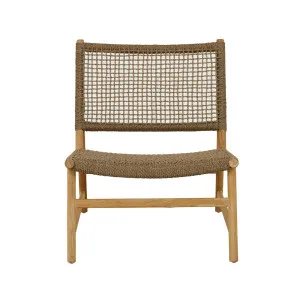 Mira Occasional Chair - Coral Braid - Natural Teak by GlobeWest, a Outdoor Chairs for sale on Style Sourcebook