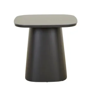 Valencia Curve Side Table - Charcoal Stone - Black by GlobeWest, a Tables for sale on Style Sourcebook