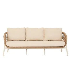 Portsea Cruise 3 Seater Sofa - Natural - Natural Weave by GlobeWest, a Outdoor Sofas for sale on Style Sourcebook