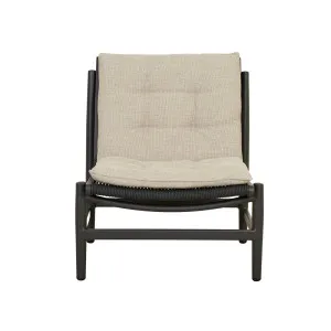 Valencia Weave Occasional Chair - Natural - Carbon Grey by GlobeWest, a Outdoor Chairs for sale on Style Sourcebook