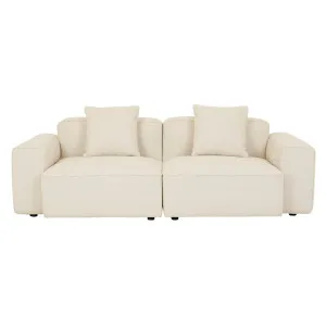 Airlie Slab 3 Seater Sofa - Buttercream by GlobeWest, a Sofas for sale on Style Sourcebook