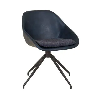 Cooper Spider Leg Office Chair - Vintage Matt Blue PU - Blueberry Speckle by GlobeWest, a Chairs for sale on Style Sourcebook