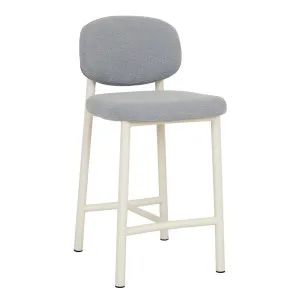 Lori Metal Frame Barstool - Powder Blue - Bone Powdercoated Metal by GlobeWest, a Bar Stools for sale on Style Sourcebook