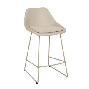 Cooper Barstool - Sandstone PU - Almond Milk by GlobeWest, a Bar Stools for sale on Style Sourcebook