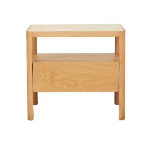 Sketch Theo Marble Bedside - Natural Travertine - Light Oak by Sketch, a Bedside Tables for sale on Style Sourcebook