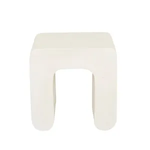 Corsica U Stool - White Fleck by GlobeWest, a Tables for sale on Style Sourcebook