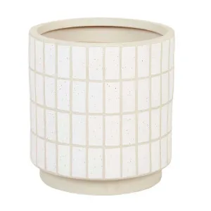 Hanson Alo Planter - White Speckle Tile by GlobeWest, a Plant Holders for sale on Style Sourcebook