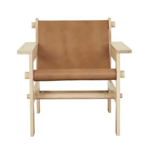 Vista Occasional Chair - Vintage Caramel - Natural Oak by GlobeWest, a Chairs for sale on Style Sourcebook