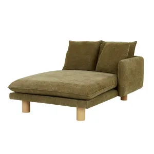 Vittoria Elliot Corner Sofa - Copeland Olive - Natural Ash Veneer by GlobeWest, a Sofas for sale on Style Sourcebook