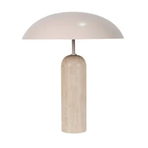 Easton Ellipse Table Lamp - Travertine - Shell by GlobeWest, a Table & Bedside Lamps for sale on Style Sourcebook