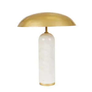 Easton Tilt Table Lamp - White Marble - Matt Brass by GlobeWest, a Table & Bedside Lamps for sale on Style Sourcebook