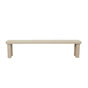 Frankie Outdoor Bench Seat - Light Grey - Clay by GlobeWest, a Outdoor Benches for sale on Style Sourcebook