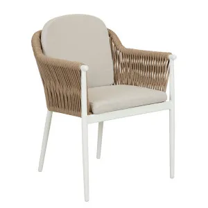 Delphi Dining Armchair - Coconut - Natural Weave by GlobeWest, a Outdoor Chairs for sale on Style Sourcebook