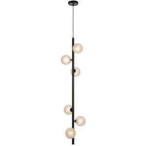 Telbix Black Elson 6 Light Pendant Light Frost Tear by Telbix, a Pendant Lighting for sale on Style Sourcebook