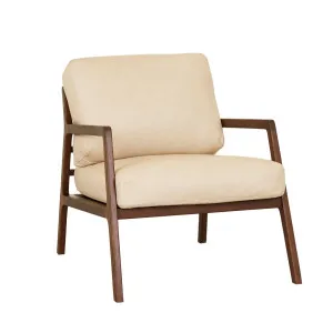 Sketch Nysse Occasional Chair - Limestone Leather - Smoked Oak by Sketch, a Chairs for sale on Style Sourcebook