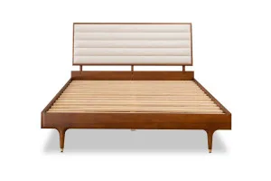 Manhattan Queen Bed Bed Frame, Walnut, by Lounge Lovers by Lounge Lovers, a Beds & Bed Frames for sale on Style Sourcebook