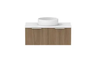 Mosman Vanity With Basin 900mm 2 Draw, Prime Oak & Bright | Made From MDF In White By Raymor by Raymor, a Vanities for sale on Style Sourcebook