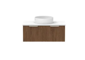 Mosman Vanity With Basin 900mm 2 Draw, Florentine Walnut & Alabaster | Made From MDF In Brown By Raymor by Raymor, a Vanities for sale on Style Sourcebook