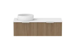 Mosman Vanity With Left Hand Basin 1200mm 2 Draw, Prime Oak & Bright | Made From MDF In White By Raymor by Raymor, a Vanities for sale on Style Sourcebook