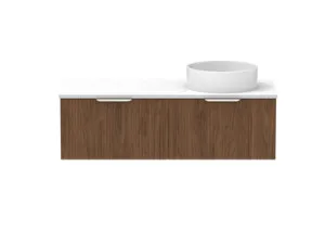 Mosman Vanity With Right Hand Basin 1200mm 2 Draw, Florentine Walnut & Alabaster | Made From MDF In Brown By Raymor by Raymor, a Vanities for sale on Style Sourcebook