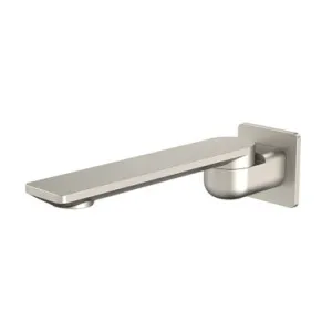 Urbane II Swivel Bath Outlet Square Cover Plate 220mm Spout | Made From Brass In Brushed Nickel By Caroma by Caroma, a Bathroom Taps & Mixers for sale on Style Sourcebook