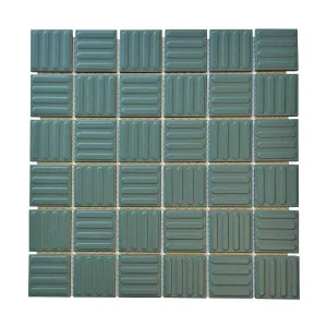 Regency Green Contour Embossed Textured Mosaic Tile by Beaumont Tiles, a Outdoor Tiles & Pavers for sale on Style Sourcebook