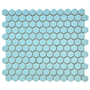 Regency Duck Egg Hexagon Textured Mosaic Tile by Beaumont Tiles, a Outdoor Tiles & Pavers for sale on Style Sourcebook