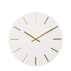 Maddox Wall Clock White Gold - 50cm x 4cm by James Lane, a Clocks for sale on Style Sourcebook