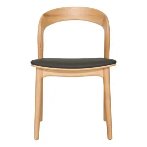 Inca Dining Chair in PU Black / Ash Natural by OzDesignFurniture, a Dining Chairs for sale on Style Sourcebook